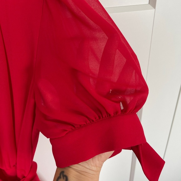 Red wrap dress - Picture 4 of 6